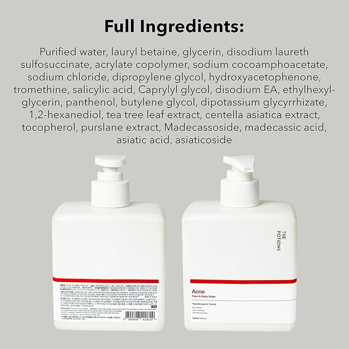 The Potions Acne Face &amp Body Wash