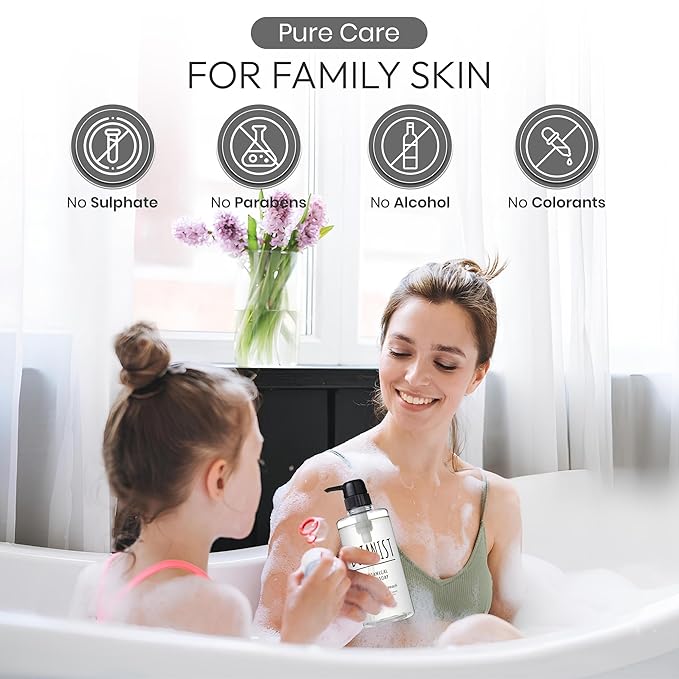 Botanist Dry Skin Body Wash for Women &amp Men Hypoallergenic Body Wash with Shea Butter Aloe Vera&amp Squalane Gentle BODY WASH &amp Shower Gel from Japan MOIST 16.5 Fl Oz ROSE &amp WHITE PEAC