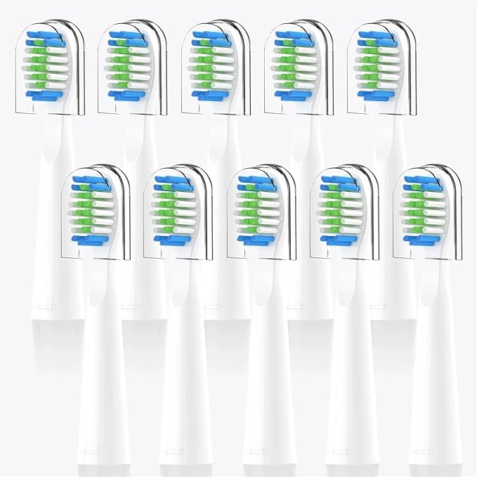 10PCS FW-E11 E10 E6 D7S Electric Toothbrush Replacement Brush HeadsCompatible for E11(10PCS White)
