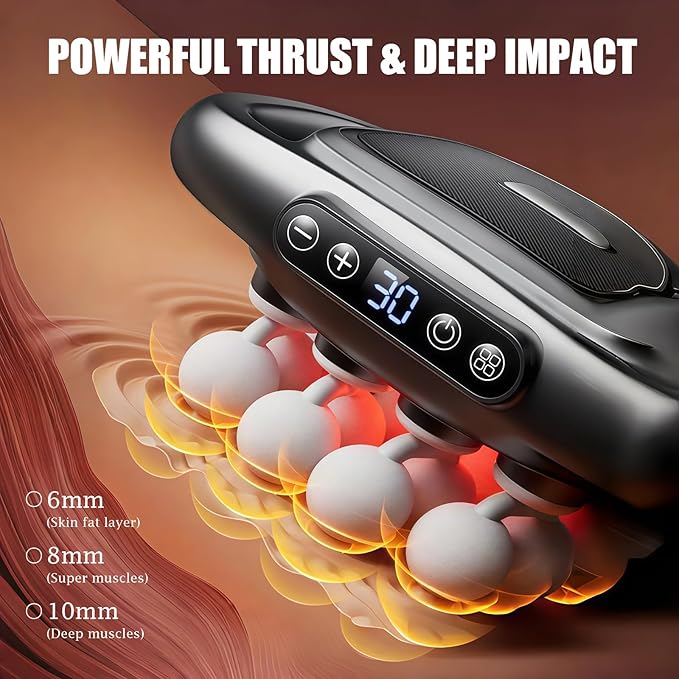 16-Drive Massage Gun Deep Tissue Muscle Massager with 3 Modes &amp 30 Intensities Portable Quiet Percussion Massager for Legs Waist Back Neck Buttocks Muscle Pain Relief