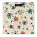 Atomic Stars Retro Pattern Bathroom Scale Rounded Smart Scale for Body Weight Automatic Power On/Off Weight Scales Accurate Bathroom Digital Scales for Pet Home Bedroom Kitchen