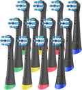 Compatible For Oral B IO Electric Toothbrush Replacement Brush Heads Toothbrush Head Refills For IO 2 3 4 5 6 7 8 9 10 Series(Black-12 Pcs)
