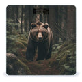 Bear in Tree Scale for Body Weight Accurate Digital Bathroom Scale Toughened Glass High Precision Scales Smart Weight Scales with Large LCD Backlight Display Weighing Machine