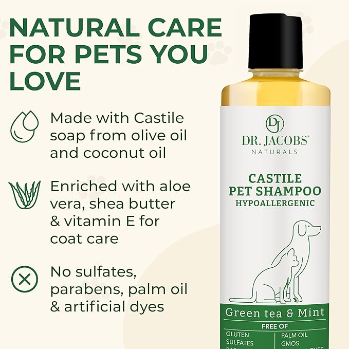 Dr. Jacobs Naturals Pure Castile Soap Liquid Body Wash Lavender - Plant Based Soap Infused with Vitamin E and Aloe Vera to Moisturize Dry and Sensitive Skin - Made in the USA - 32 oz Pack of 3