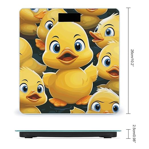 Cute Duck Animal Weight Scale Digital Electronic Scales Bathroom Scale Larg LCD Backlight Display High Precisio MeasurementsTempered Glass