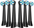 6 Pcs IO Replacement Heads Compatible with Oral B iO 2/3/4/5/6/7/8/9/10 Series Electric Toothbrush Brush Heads with Medium Bristles Compatible with Oral B iO for Gentle Dental Care (Black)