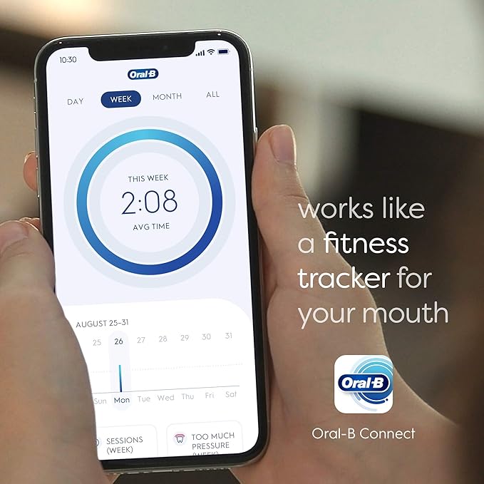 Oral-B Electric Toothbrush Alexa Built-In Amazon Dash Replenishment Enabled White Smart Brushing System