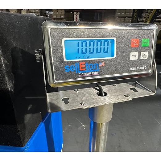 SellEton SL-4x4-5k-NN 48 x 48 (4' x 4') Industrial Floor Scale Pallet Size/Warehouse Shipping | 5000 lb x 1 lb