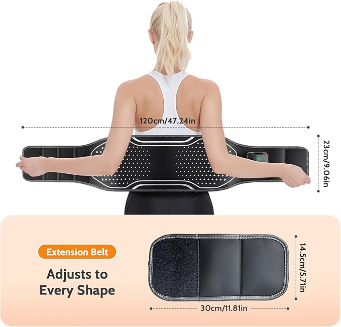 Lower Back Massager with HeatHeating Pad for Back with Auto-Inflatable MassagerCordless Back Massager with 3 Vibration and 4 HeatPortable Heated Pads for Lower Back ReliefGift for Women Men Family
