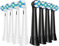 8 Pcs IO Replacement Heads Compatible with Oral B IO 2/3/4/5/6/7/8/9/10/Deep Clean Series Electric Toothbrushes Medium Softness Brush Heads Compatible with Oral B iO (Black/White)