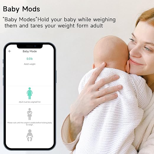 EEBBL Weight Scale for Body Fat with Handle 20 Precise Body Biological Analyzer Digital Bathroom Weighing Bluetooth Scale Body Composition Monitor Health Analyzer 400 lbs - Blackwith Baby/Pet Mode