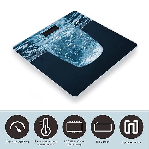 Water Scale for Body Weight Digital Bathroom Scale Accurate Smart Weight Scales with Large Display Weighing Machine High Precision Scales
