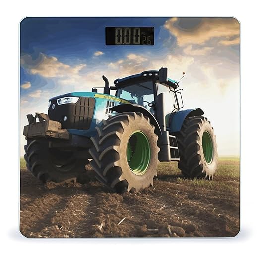 Digital Bathroom Scale for Body Weight Scale with Bright LCD Display High Accuracy Step-On Technology Auto On/Off Farm Tractor Digital Scales 400 Lbs /180kg