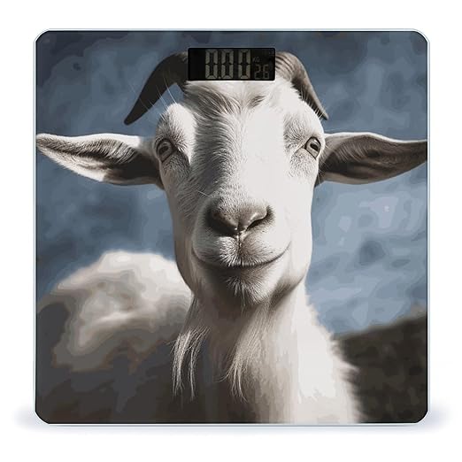 Digital Bathroom Scale for Body Weight Scale with Bright LCD Display High Accuracy Step-On Technology Auto On/Off Goat Digital Scales 400 Lbs /180kg