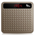 himaly Digital Body Weight Scale Bathroom Scale Step-On Technology High Precision Measurements Scales with Large Non Slip Silicone Platform and LCD Digital Display 400lbs/180kg Capacity Brown