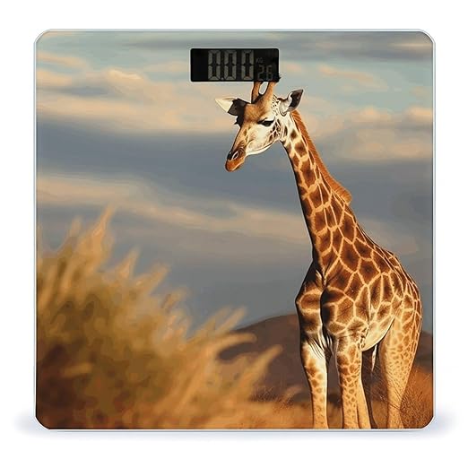 Giraffe Animals of Africa Scale for Body Weight Smart Scales Digital Bathroom Scale High Precision Weighing Scales with Large Display Weighing Machine for People