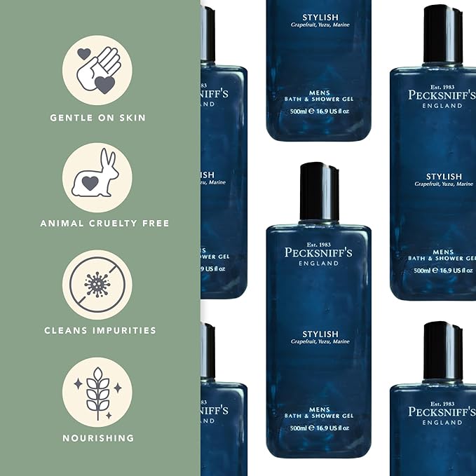 Pecksniff's Men's Luxurious Moisturizing Bath &amp Shower Gel (Stylish)