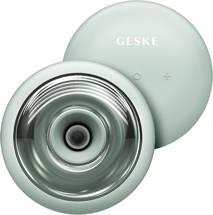 GESKE SmartAppGuided™ Sonic Cool &amp Warm Face &amp Body Massager | 9 in 1 | Electric Massager | Face &amp Body | Battery-Free Cooling &amp Warming | Firms Relaxes &amp De-Puffs Skin | with Sma