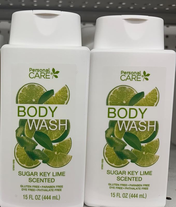 Body Wash Personal Care Coconut Vanilla Gluten Free Paraben FreeDye Free 2 packs 30 FL Oz (Sugar Key Lime)