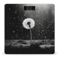 Digital Bathroom Scale for Body Weight Scale with Bright LCD Display High Accuracy Step-On Technology Auto On/Off Dandelion Black and White Digital Scales 400 Lbs /180kg