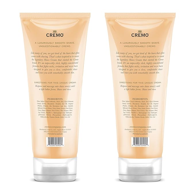 Cremo Coconut Mango Shave Cream for Women 2-Pack and Italian Bergamot Body Wash for Men 16 oz