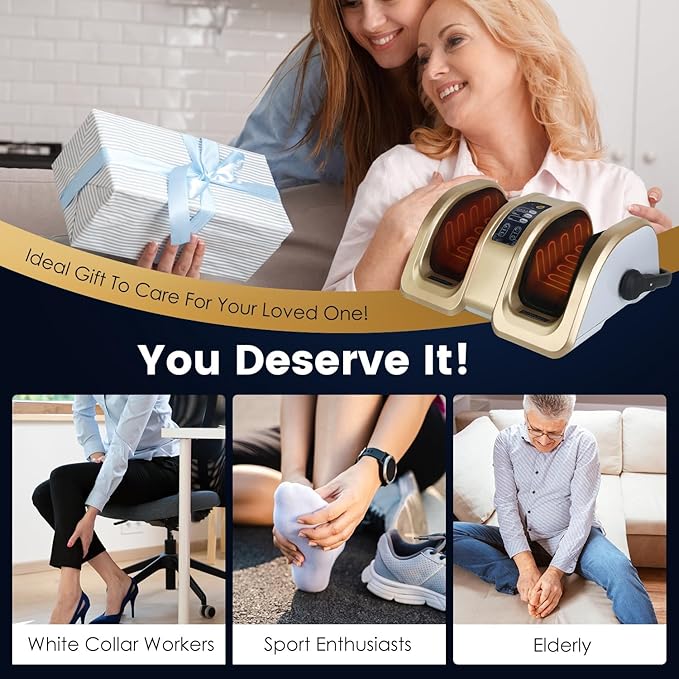 iMounTEK Foot Massager with Heat Shiatsu Electric Foot Massaging Machine Feet Kneading Massager with Auto/Manual Modes Heating Function Remote Control Deep Kneading Gifts for Women Men Mom Dad