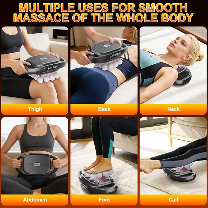 16-Head Massage Gun Deep Tissue Percussion Massager with 9 Modes &amp 9 IntensitiesQuiet Back Massager Pain Relief for Back ShouldersLegs2600mAh Battery Electric Massage Tools