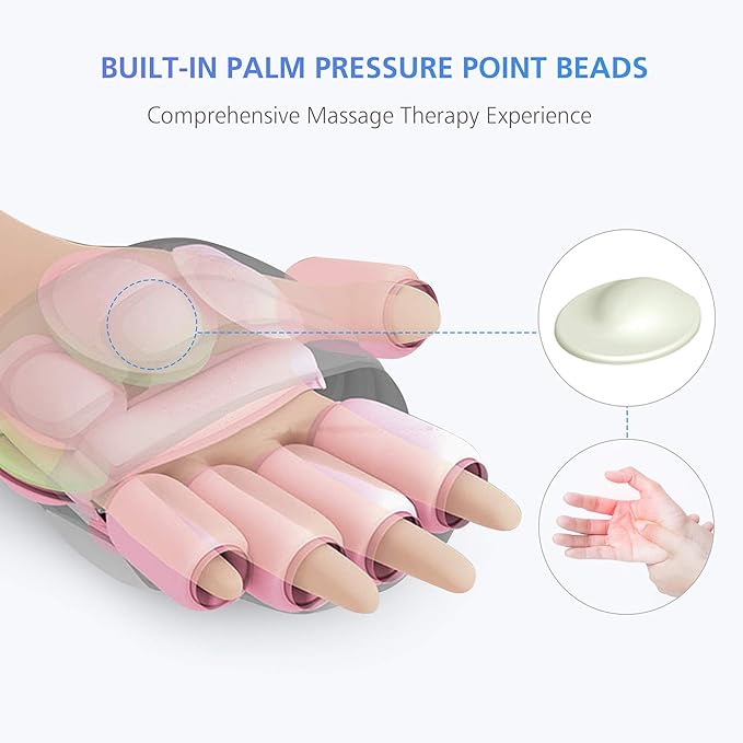 COMFIER FSA Wireless Hand Massager with Heat3 Levels Compression &amp HeatingRechargeable Hand Massager Machine for Carpal TunnelGifts for WomenMen HSA