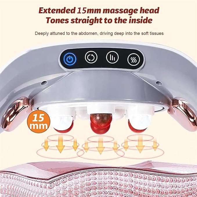 Electric Abdominal Massager Bianstone Automatic Abdominal Massager with 15mm Massage Head Adjustable 3 Levels Intensity and 5 Modes for Abdominal Back Neck and Legs