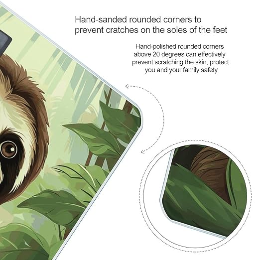 Sloths Background Bathroom Scale for Body Weight Bathroom Weighing Scale with Backlit LCD Display Highly Accurate Measures Weight Up to 180kg