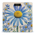 Blue Flower Watercolor Daisy Scale for Body Weight Highly Accurate Digital Bathroom Body Scale Digital Bathroom Scales for People Anti-Slip Large LCD Display Smart Scales