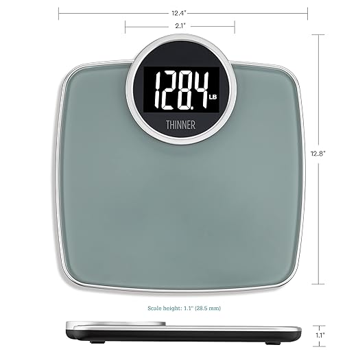 Thinner by Conair Scale for Body Weight Digital Bathroom Scale in Silver