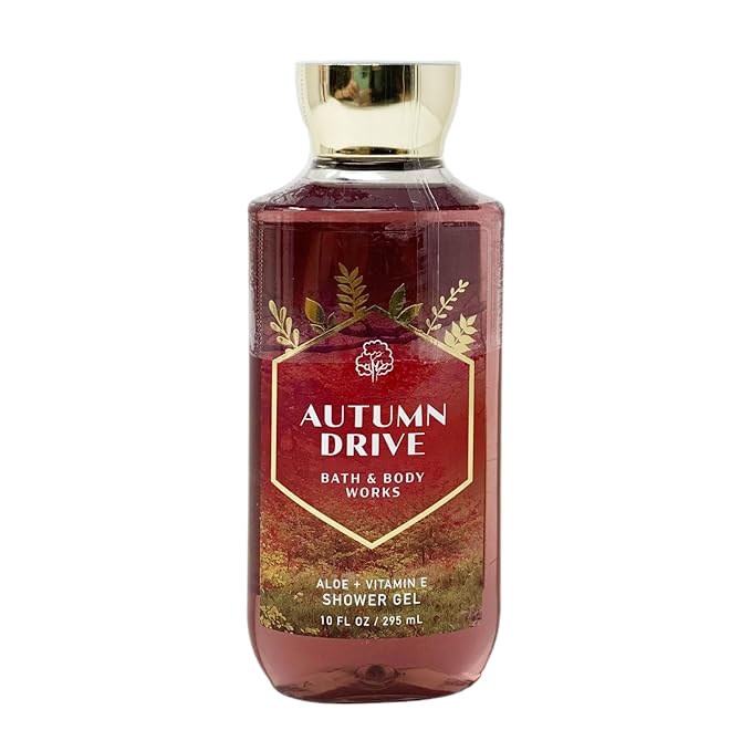 Bath &amp Body Works AUTUMN DRIVE Aloe + Vitamin E Shower Gel 3 Pack Bundle - 10 fl oz / 295 mL each