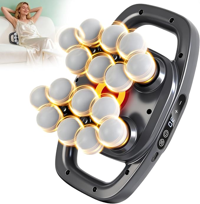 16-Head Massage Gun 3 Modes &amp 30 Levels Electric Massage Tool for Shoulder Waist Legs Back Massager for Pain Relief Deep Tissue Quiet &amp Powerful Full Body Massager Ideal Gift for Men &a