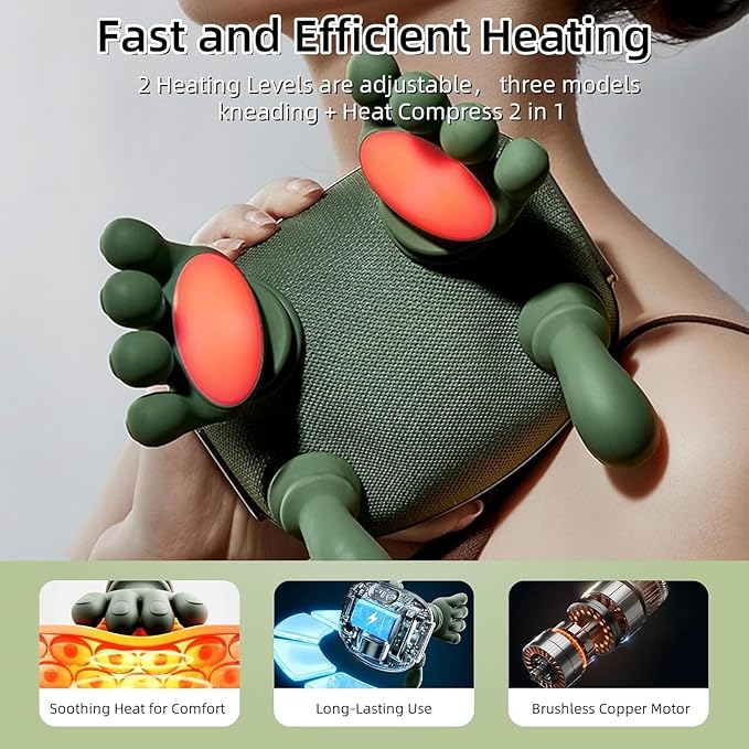 Handheld Neck Massager Neck and Shoulder Massager Electric Finger Pressure Back Massager Suitable for Shoulders and Neck Compact and Lightweight Suitable for Both Men and Women