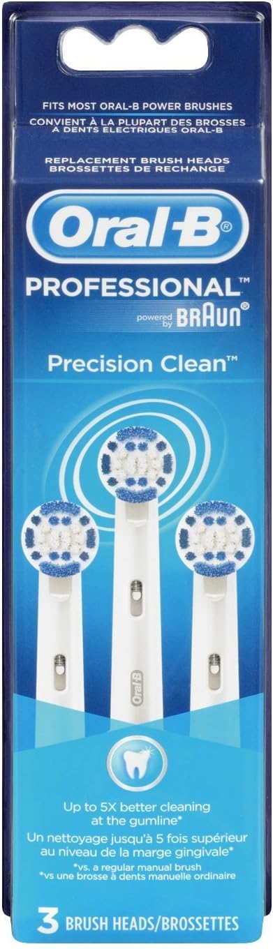 Oral B Precision Clean Electric Toothbrush Replacement Brush Heads - 3 ct (Pack of 2)