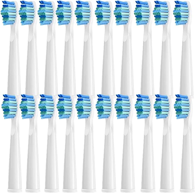 4 Pcs Electric Toothbrush HeadsCompatible for D7/D8/FW507/FW508/FW551/917/959/SG-E9 Moderately Soft Bristles Brush(20pcs White)