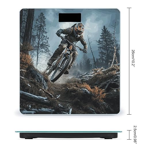 Mountain Bike Tournament Bathroom Scale Ultra-Bright Liquid Crystal Screen Weight Scale Accurate Bathroom Body Scales for Body Weight Bathroom Pet Home Bedroom Gift-Giving