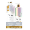 Olay Elasticity Boosting Body Wash + Body Lotion Bundle Pack Moisturizing &amp Firming Formula with Collagen Peptide Serum &amp Vitamin B3 Complex 26 fl oz &amp 17 fl oz (Pack of 2)