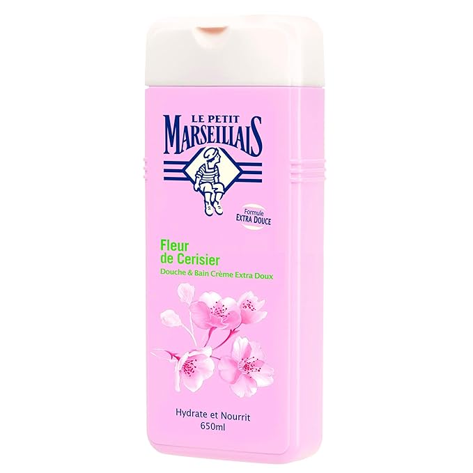 Le Petit Marseillais – Extra Soft – Cherry Blossom Bath and Shower Gel Bottle – 650ml – Pack of 2