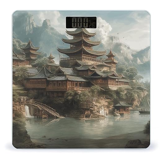 Picture of A River Scale for Body Weight Accurate Digital Bathroom Scale Toughened Glass High Precision Scales Smart Weight Scales with Large LCD Backlight Display Weighing Machine