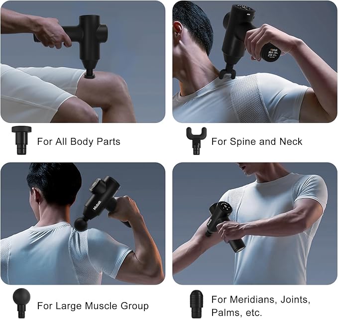Mebak 7 Massage Gun Massage Gun Deep Tissue for Pain Relief Muscle Massager for Home Office &amp Gym 5 Speed Levels