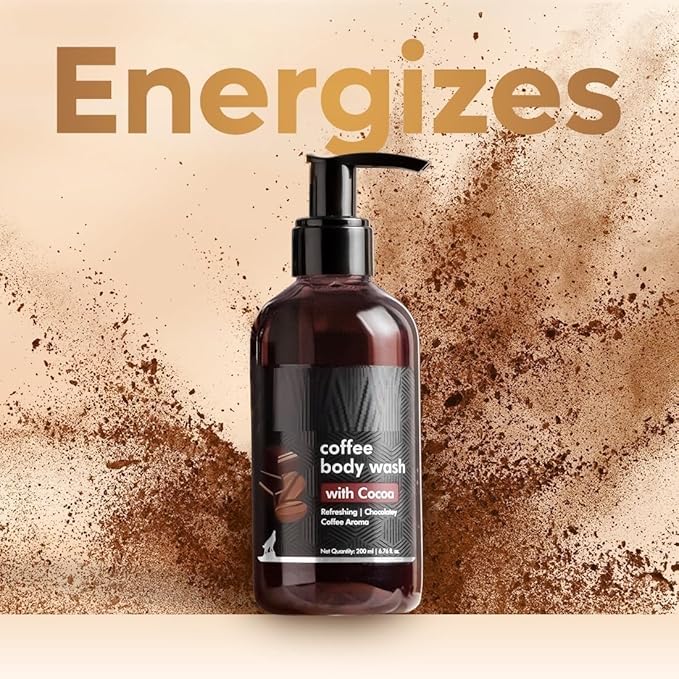 NS Coffee Body Wash with Cocoa | De-Tan &amp Deep Cleansing Shower Gel | Enriched with Vitamin E &amp in Energizing Aroma of Chocolate | Suitable for All Skin Types | For both Men &amp Women (200ml
