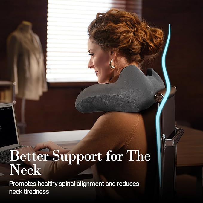 Neck Massager Pillow with Heat - FSA or HSA EligiblePortable Shiatsu Neck Massage Pain Relief Deep TissueHeated Pillow for TravelOffice &amp HomeIdeal Gift for HerHim