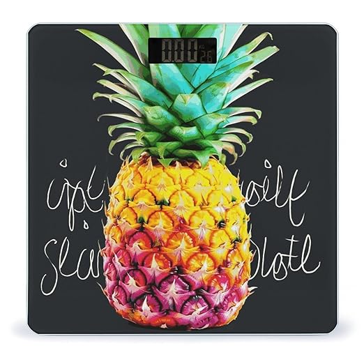 Colorful Fruit Pineapple Bathroom ScaleHighly Accurate Digital Weighing Machine for People Bright LED Display Weight Scale for The Aldult Home Use