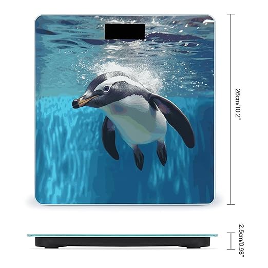 Swimming Penguin Bathroom ScaleHighly Accurate Digital Weighing Machine for People Bright LED Display Weight Scale for The Aldult Home Use