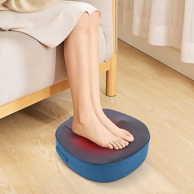 Automatic hot Compress Foot Massager Adjustable Strength - Azure Blue