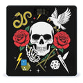 Women's Digital Bathroom Weighing Scale Automatic Switch Energy Saving Scale Smart Scale for Body Weight Vintage Rock Snake Knife Wild Eagle Rose Skull
