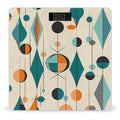 Mid Century GeometricScale for Body Weight with LCD High Precision Weighing Scales Fashion Sturdy Tempered Glass Weight Scales Easy-to-Read Digital Bathroom Scale for Daily 400lb