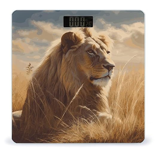 Prairie Lion Bathroom Scale for Body Weight Bathroom Weighing Scale with Backlit LCD Display Highly Accurate Measures Weight Up to 180kg